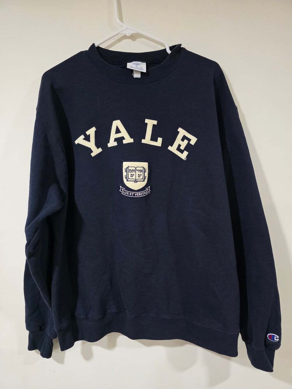 Vintage Champion Eco Authentic Yale University Crewneck Sweatshirt